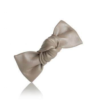 Barrette nœud en cuir BETTY