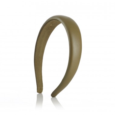 Domed leather hairband JAZZY