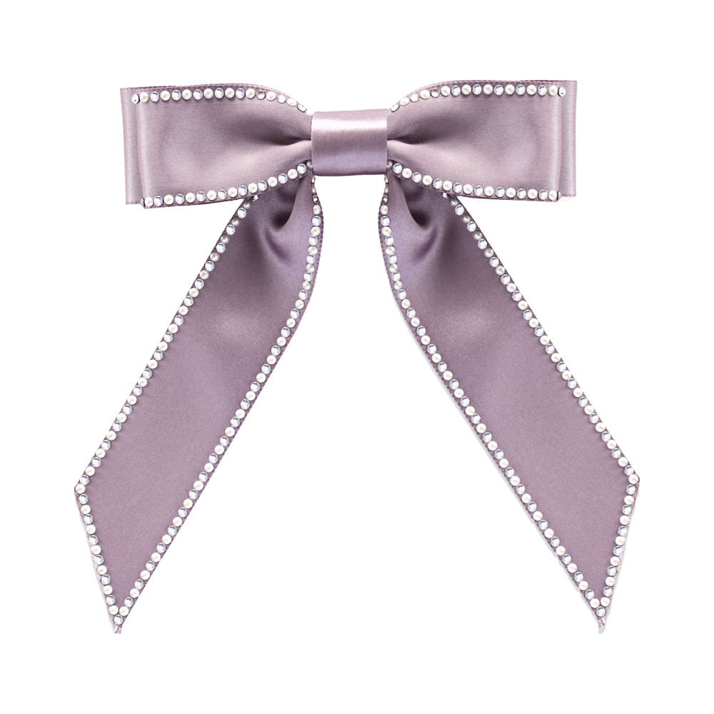 Swarovski Pearls & Crystals Bow Barrette - Luxury for Weddings and Ceremonies
