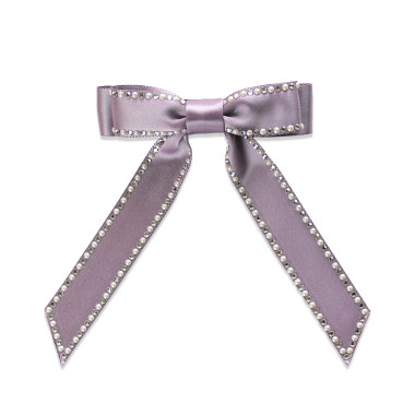 Swarovski Pearls & Crystals Bow Barrette - Exquisite Elegance for Special Occasion