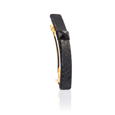 Barrette cuir python &...