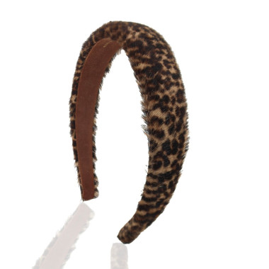 Domed leopard hairband VALERIA