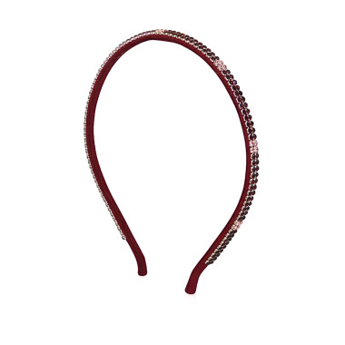 Serre-tête Résine Noir Avec Cristaux Swarovski – Décor Cristal – Taille Unique – Occasion